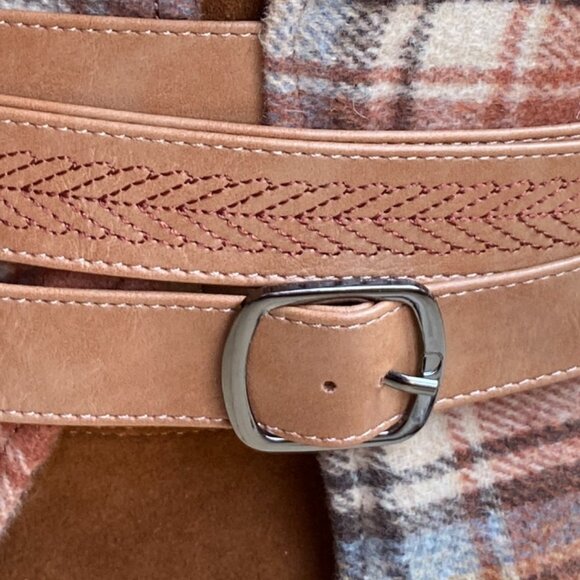 NWOT MUK LUKS Slope Nikki Boots Wear 3-Way Plaid Flannel Plush Western Boho-8W - Picture 7 of 16